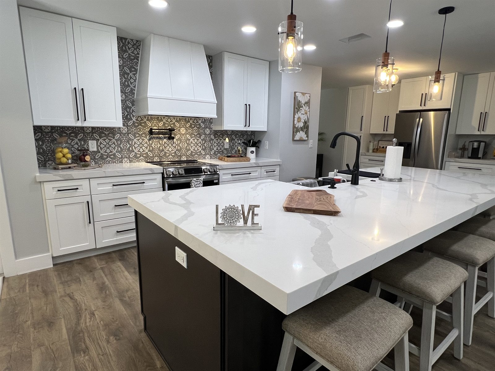 Whole home remodel open kitchen by KDP Builders